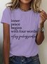 Inner Peace Begins With Four Words Cotton T-shirt