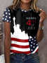 Women's Independence Day Printed T-Shirt