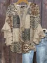 Women's Bohemian Pattern V-Neck Multi-Layered Lace Shirt