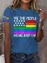 Retro We The People Means Everyone Print T-Shirt