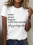 Inner Peace Begins With Four Words Cotton T-shirt