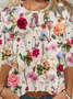Crew Neck Floral Casual T-Shirt