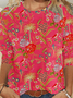 Coconut Tree Crew Neck Casual T-Shirt