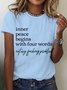 Inner Peace Begins With Four Words Cotton T-shirt