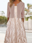 Floral Printed casual trendy round neck suit dress