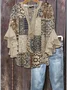 Women's Bohemian Pattern V-Neck Multi-Layered Lace Shirt