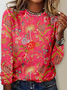 Coconut Tree Crew Neck Casual T-Shirt