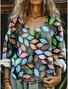 Women‘s Blouse Graphic Leaf Stylish Casual