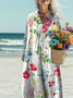 Women's Flowers Art Print Casual Dress