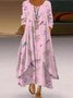 Women’s Casual Art Spring Bird Print Dress