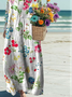 Women's Flowers Art Print Casual Dress