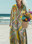 Women's Flowers Art Print Casual Dress