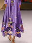 Women's Elegant Casual Double Layer Print Contrast Color Dress