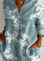Vintage Flower Print Blouse