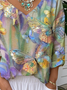 Butterfly Loose V Neck Casual T-Shirt