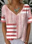 V Neck Simple Loose T-Shirt