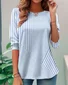 Casual round neck long sleeve T-shirt