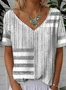 V Neck Simple Loose T-Shirt