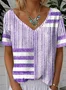 V Neck Simple Loose T-Shirt