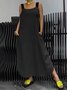 Casual Plain Spaghetti Maxi Dress
