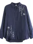 Floral Vintage Shirt Collar Shirt