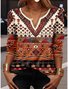 Multicolor Block Loose Casual Blouse