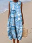 Cotton Casual Dress With No