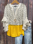 Contrast Stitching Regular Fit Boho Blouse