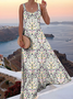 Vacation Cotton Dress With No