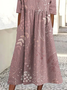 Regular Fit Floral Casual Dress With No
