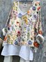 Linen Casual Regular Fit V Neck Shirt