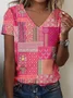 Casual Cotton V Neck T-Shirt