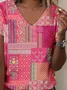 Casual Cotton V Neck T-Shirt