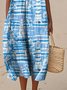Cotton Casual Dress With No
