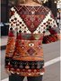Multicolor Block Loose Casual Blouse