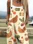 Regular Fit Vacation Square Neck Jumpsuit