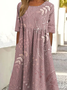Regular Fit Floral Casual Dress With No
