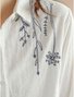 Floral Vintage Shirt Collar Shirt