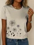 Loose Crew Neck Dandelion Vintage T-Shirt