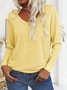 Casual V Neck Long Sleeve T-Shirt