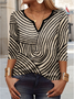 Casual V Neck Long Sleeve T-Shirt