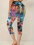 Women's  Elastic Waist H-Line Legging Daily Going Out Pants As Picture Casual Printing Cat Summer Pants