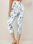 Women's Floral Spring Print Casual Leggings