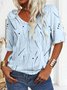 Casual Loose V Neck T-Shirt