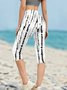 Women's Striped Spring Print Casual Leggings