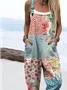 Others Casual Multicolor Block Bib Pants