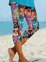 Women's  Elastic Waist H-Line Legging Daily Going Out Pants As Picture Casual Printing Cat Summer Pants