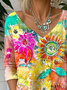 Loose Gradient Pattern Casual T-Shirt
