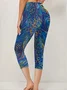 Women's Floral Spring Print Casual Leggings