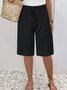 Women's Loose Casual Lace-Up Straight Pants